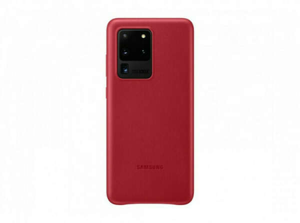 Накладка Samsung Leather Cover для Samsung Galaxy S20 Ultra SM-G988 EF-VG988LREGRU красная