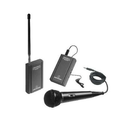 Amazon.com: Audio Technica ATR288W VHF Battery-Powered TwinMic Microphone System: Musical Instruments