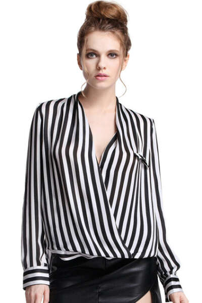 White And Black Strips Shirt