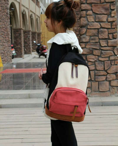 Promation!New 2013 casual women's colorful canvas backpacks girl lady student school bags travel shoulder bag mochila-in Backpacks from Luggage & Bags on Aliexpress.com