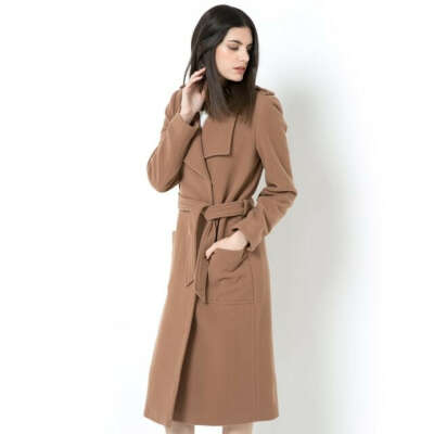 Пальто асимметричное, 60% шерсти