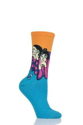 Ladies 1 Pair HotSox Artist Collection Two Saltimbanques Cotton Socks