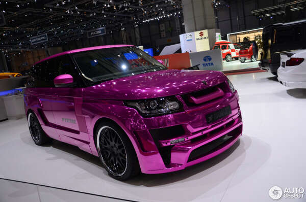 A pink Range Rover Mystére