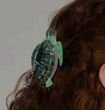 Large Green Sea Turtle Hair Claw丨NueShiny