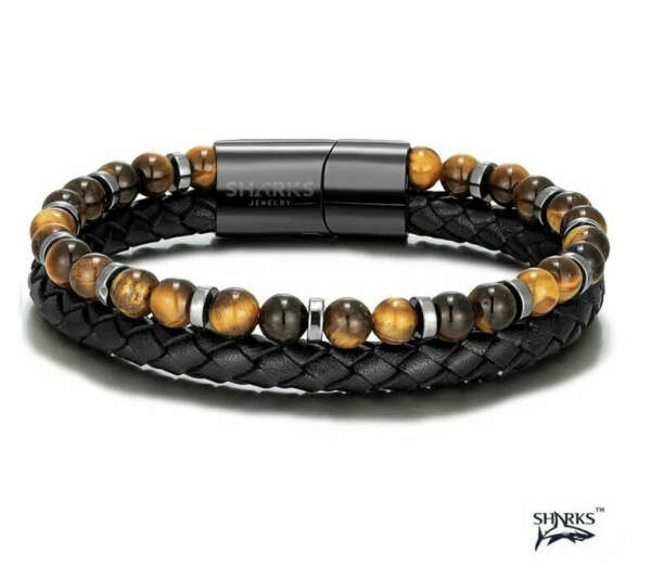 Браслет Sharks Jewelry, металл, гематит