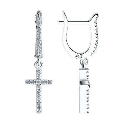Серьги из серебра с фианитами арт. 94026313-91 от SOKOLOV