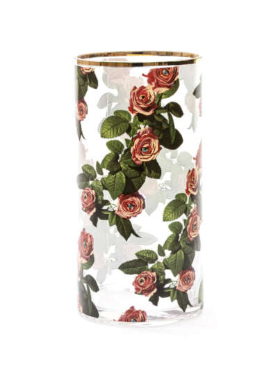 Ваза Seletti Roses Medium (серия Toiletpaper Glass Vase, артикул 14173) купить в интернет-магазине de-light.ru