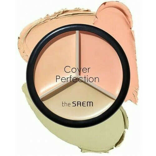 The Saem Cover Perfection Triple Pot Concealer, 01 Correct Beige