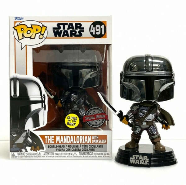 Funko POP The mandalorian with darksaber 491