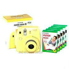 Fuji instax mini 8 yellow Fujifilm instant Polaroid camera + 50 film