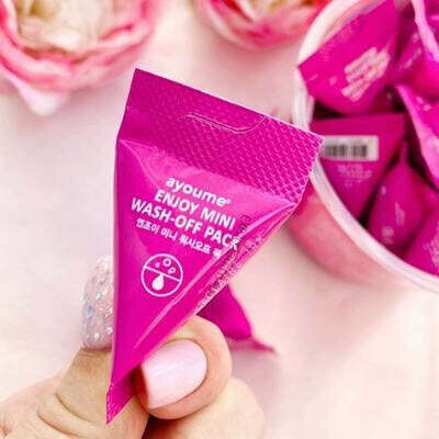 Ночная маска с каламином успокаивающая AYOUME ENJOY MINI WASH-OFF PACK
