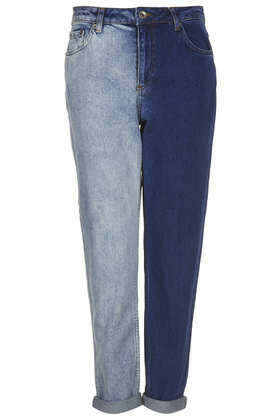 Zweifarbige MOTO Mom Jeans