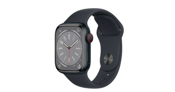 Apple Watch Series 8 GPS + Cellular 41mm Midnight Aluminum Case with Midnight Sport Band - S/M
