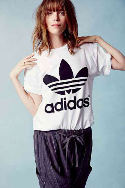 adidas Originals Double Logo Tee - Urban Outfitters
