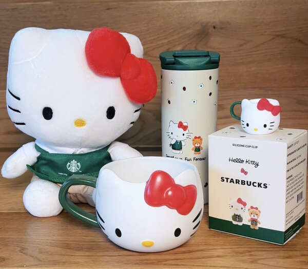 Мягкая игрушка hello kitty бариста старбакс