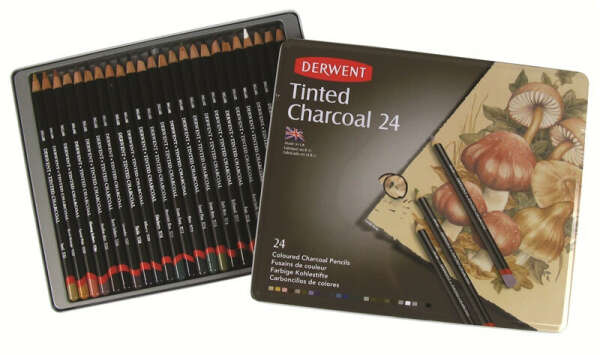 Карандаши Derwent Tinted Charcoal 24