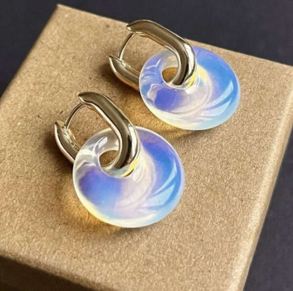 Серьги с лунным камнем
