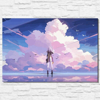 Картина по номерам на холсте игры honkai star rail (хонкай, пом-пом, март 7, кафка) - 14794 60х40