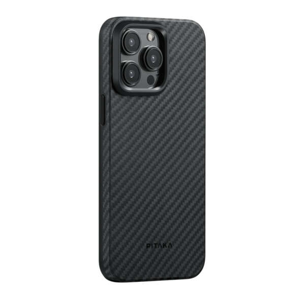 Чехол Pitaka MagEZ Pro 4 для iPhone 15 Pro Max, кевлар, черно-серый