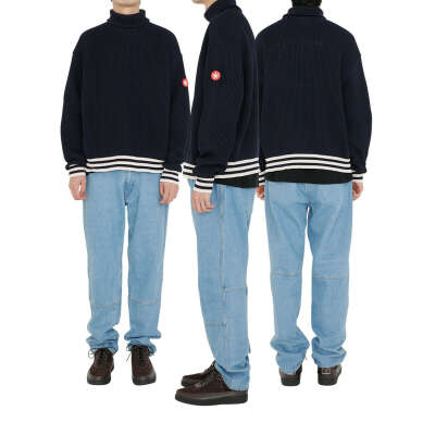 HEM LINE TURTLE NECK KNIT