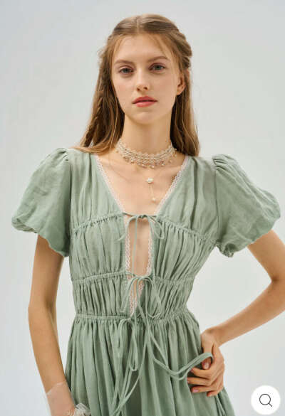 Платье LINENNAIVE цвет Mint green