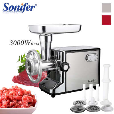 Электрическая мясорубка Sonifer из нержавеющей стали, 3000 Вт на AliExpress