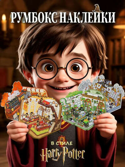 Румбокс Наклейки Гарри Поттер набор