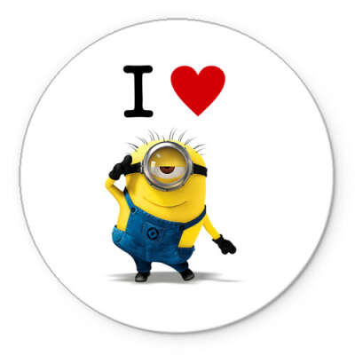 VseMayki.RU - Коврик круглый I love minions
