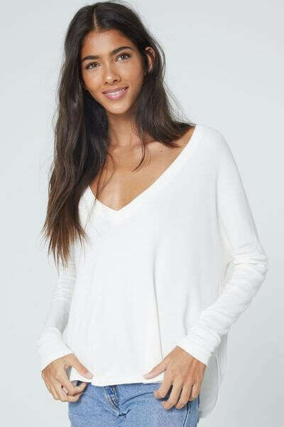 PLUNGE V NECK THERMAL STONE