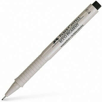 Ручка капиллярная Ecco Pigment чёрная  FABER CASTELL