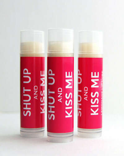 Valentine love lip balm lemonade -- shut up and kiss me lip lube 3 pack