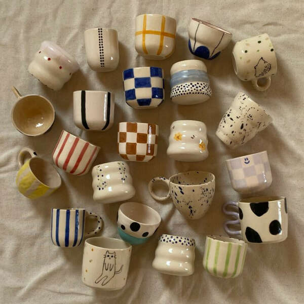 cute ugly ceramic cup