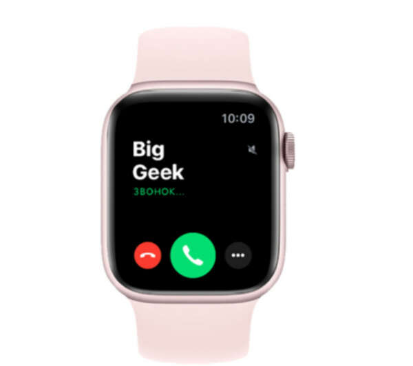Часы Apple Watch Series 9, 41 мм, алюминий розового цвета, спортивный ремешок