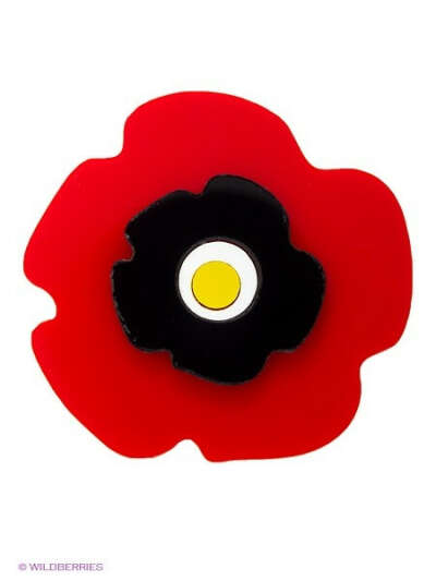 Брошь "НечегоНадеть" (Мак, aka Marimekko)