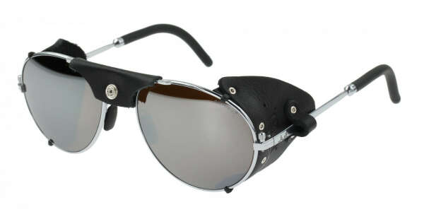 Julbo Cham Sunglasses, Chrome, Black Leather Side Shields, Alti Arc Mineral Glass Cat 4 Lenses