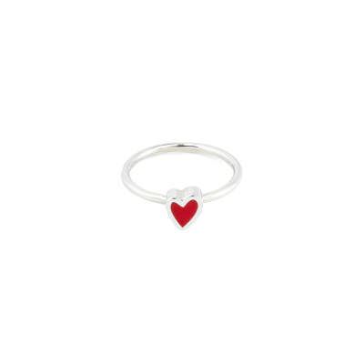 Кольцо с красным сердцем УРА jewelry
