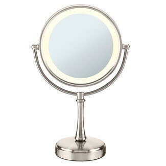 Touch Control Lighted Mirror - Satin Nickel