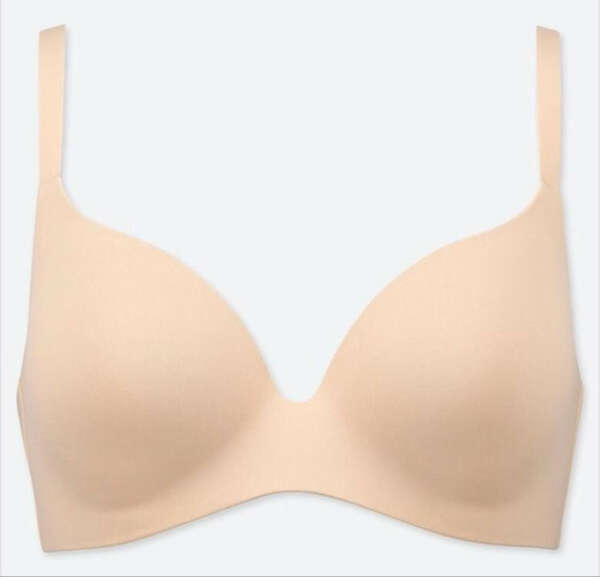 Бежевый бюстгальтер Uniqlo