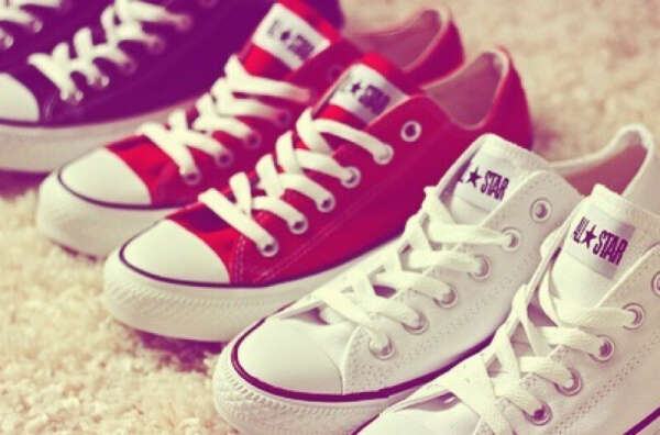 Красные converse на высокой подошве