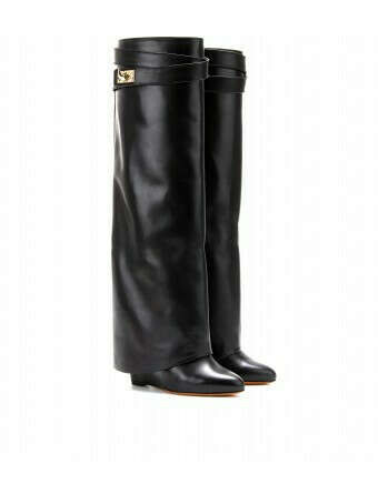 WEDGE-STIEFEL GAITER AUS LEDER
