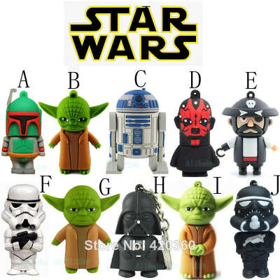 Aliexpress.com : Buy 10pcs/lot Wholesale mix cartoon STAR WARS character USB Flash Drives thumb pen drive memory stick u disk 4GB 32GB bulk cheap from Reliable bulk suppliers on one yuan profit wholesale store