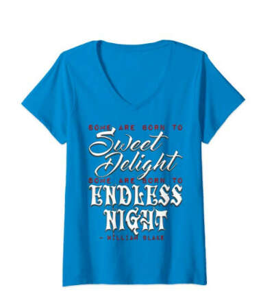 Some are Born To Sweet Delight, Born To Endless Night! William Blake V-Neck T-Shirt