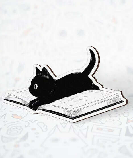 Брошь Кот и книга