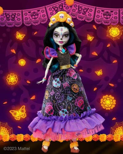Кукла Монстер Хай Скелита Калаверас Диа Де Муэртос - Monster High Skelita Calaveras Dia De Muertos Collectible