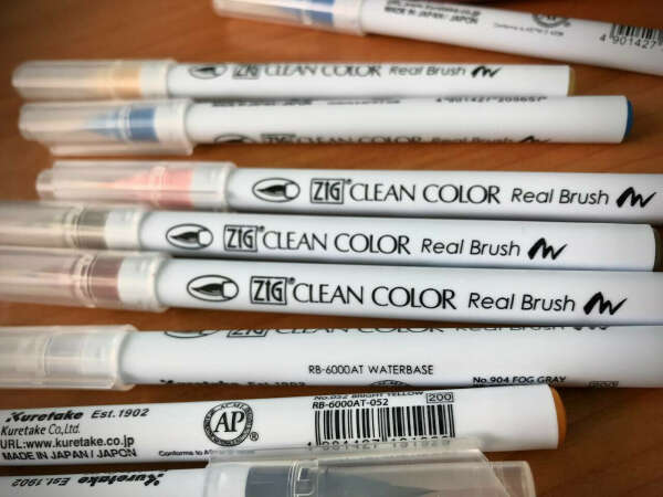 Акварельные маркеры clean color real brush