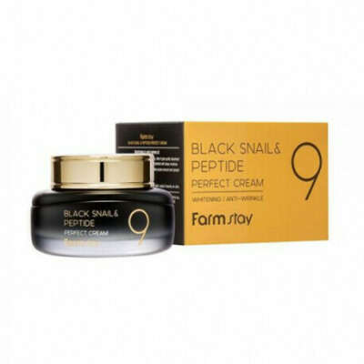 Омолаживающий крем для лица с комплексом из 9 пептидов Farm Stay Black Snail & Peptide9 Perfect Cream