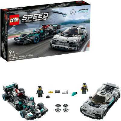 LEGO Speed Champions 76909 Mercedes-AMG F1 W12 E Performance и Mercedes-AMG Project One