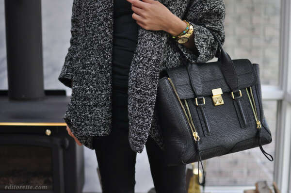 3.1 Phillip Lim Medium Satchel Black Pashli