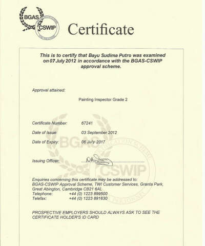 BGAS Certificate