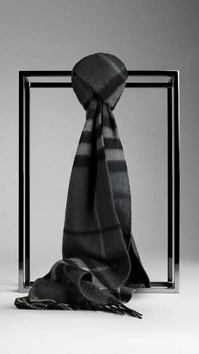 Check Cashmere Scarf